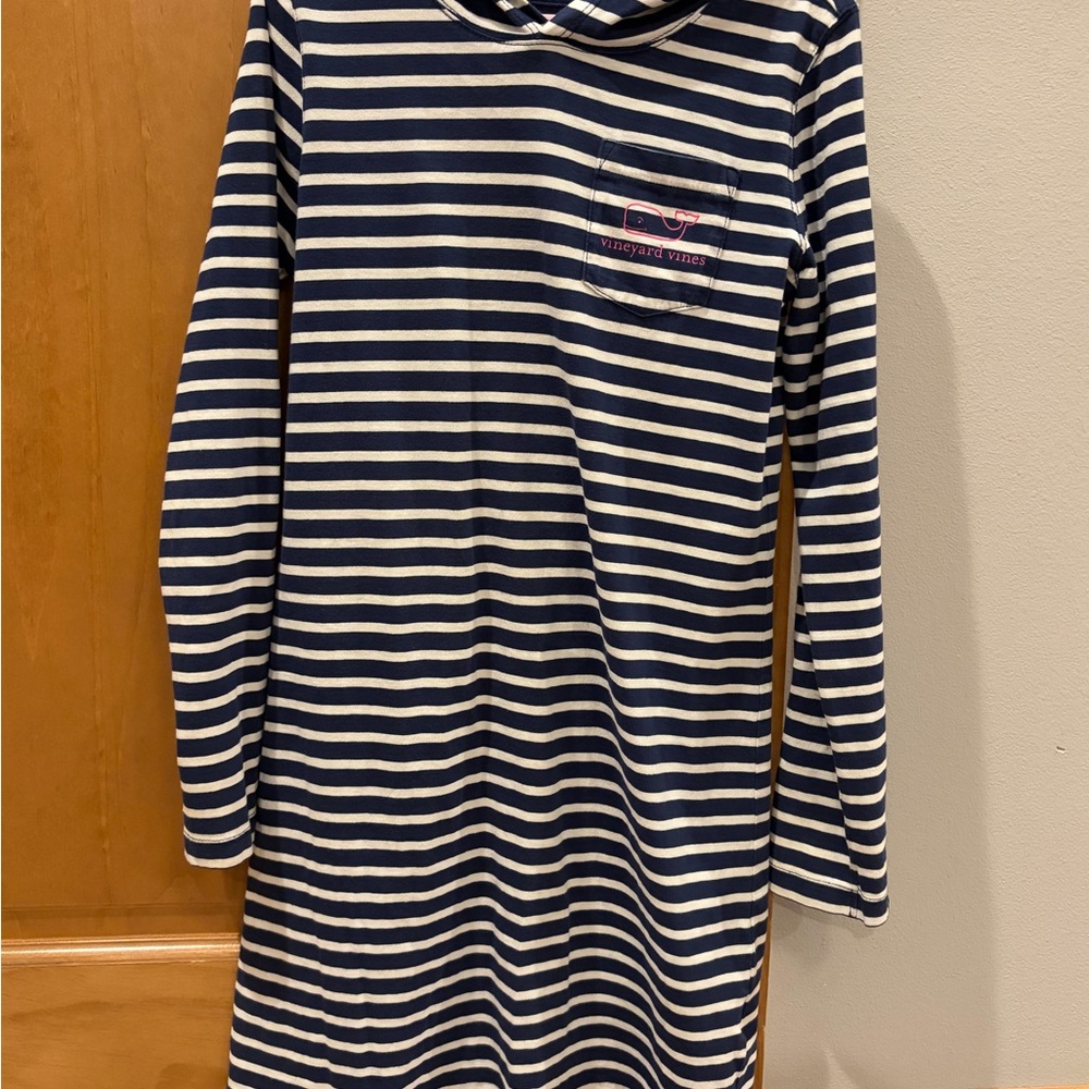 Vineyard Vines Navy and White Striped Dress
